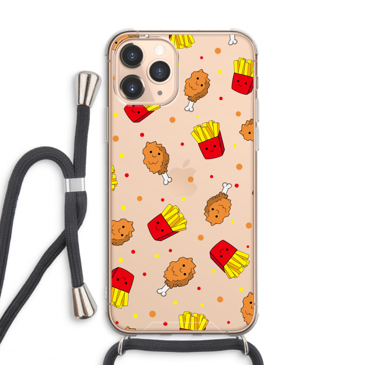 Chicken 'n Fries: iPhone 11 Pro Max Transparant Hoesje met koord