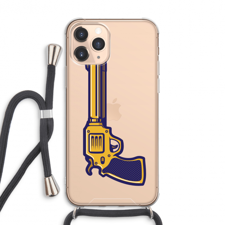 CaseCompany Pew Pew Pew: iPhone 11 Pro Max Transparant Hoesje met koord