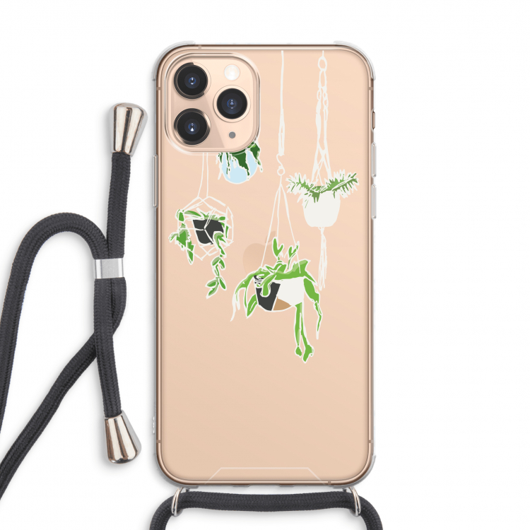 Hang In There: iPhone 11 Pro Max Transparant Hoesje met koord