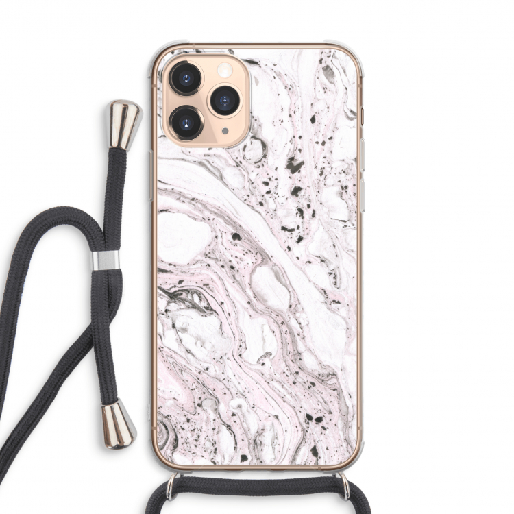 CaseCompany Mengelmoes: iPhone 11 Pro Max Transparant Hoesje met koord