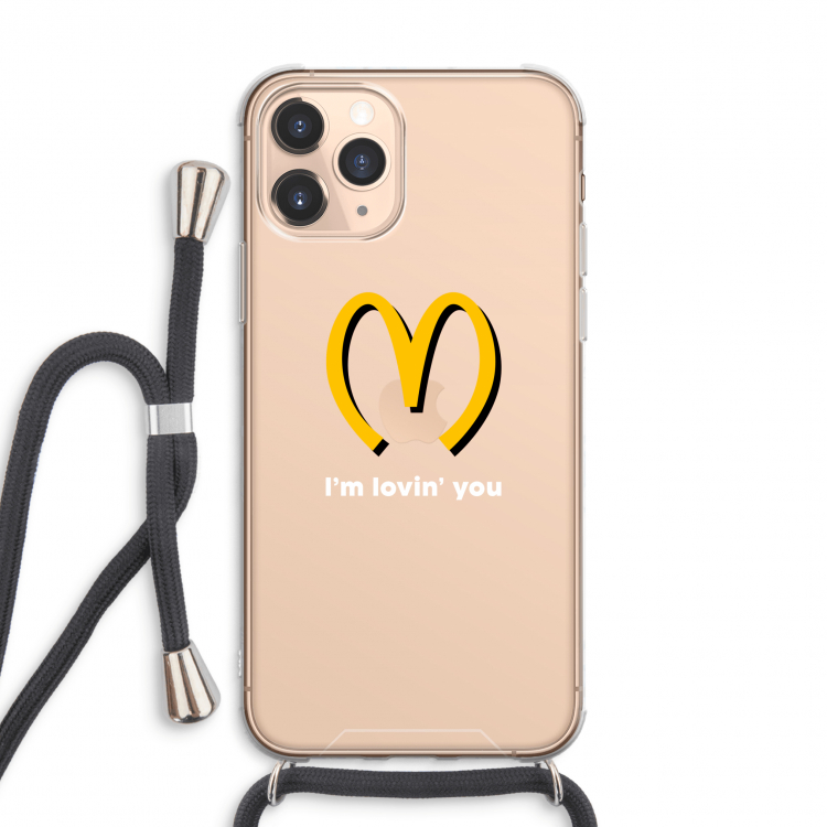 I'm lovin' you: iPhone 11 Pro Max Transparant Hoesje met koord