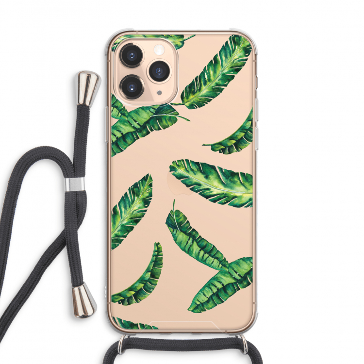 Lange bladeren: iPhone 11 Pro Max Transparant Hoesje met koord