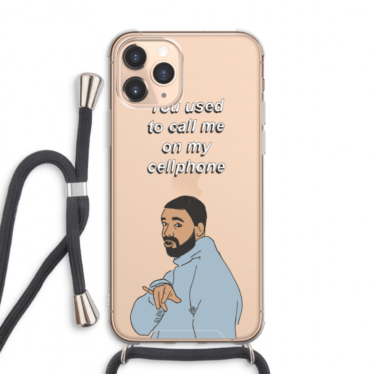 Hotline bling: iPhone 11 Pro Max Transparant Hoesje met koord