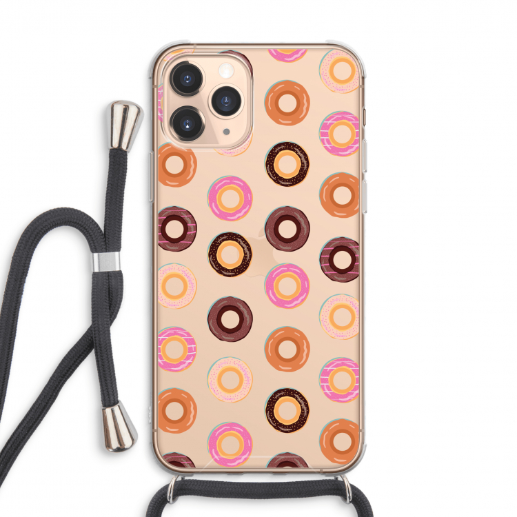Donuts: iPhone 11 Pro Max Transparant Hoesje met koord
