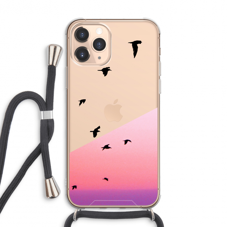 Fly away: iPhone 11 Pro Max Transparant Hoesje met koord