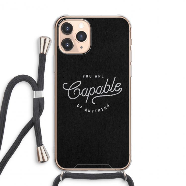 Capable: iPhone 11 Pro Max Transparant Hoesje met koord