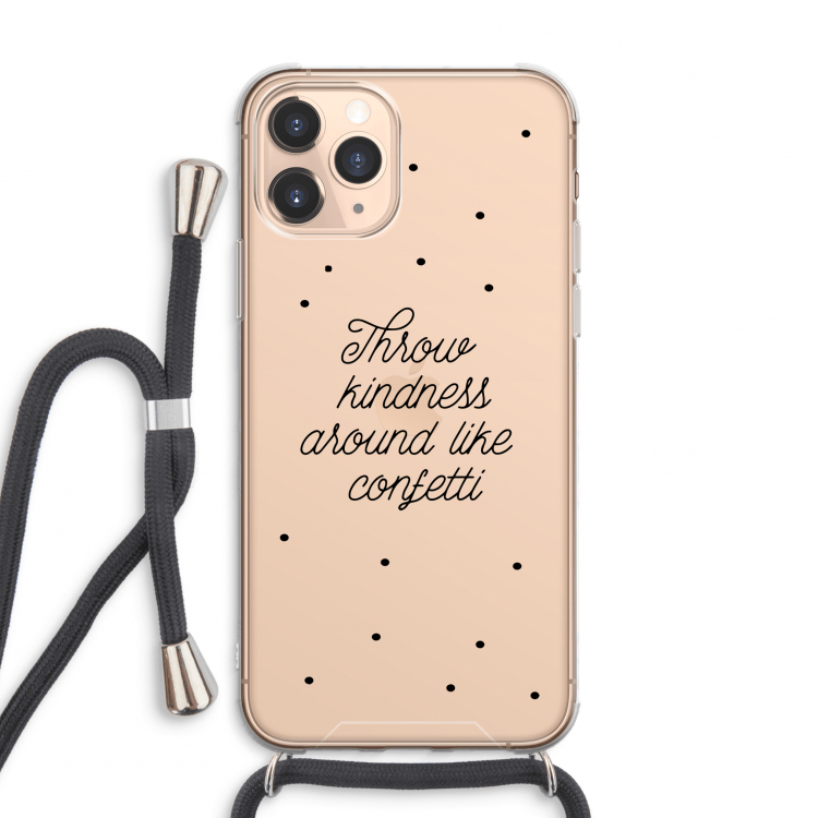 Confetti: iPhone 11 Pro Max Transparant Hoesje met koord