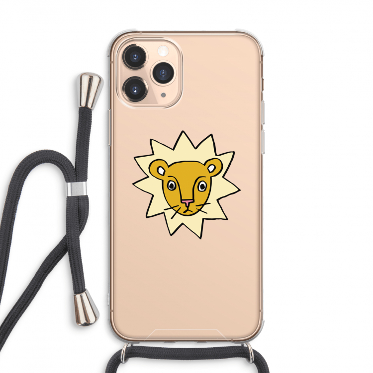 Kleine leeuw: iPhone 11 Pro Max Transparant Hoesje met koord