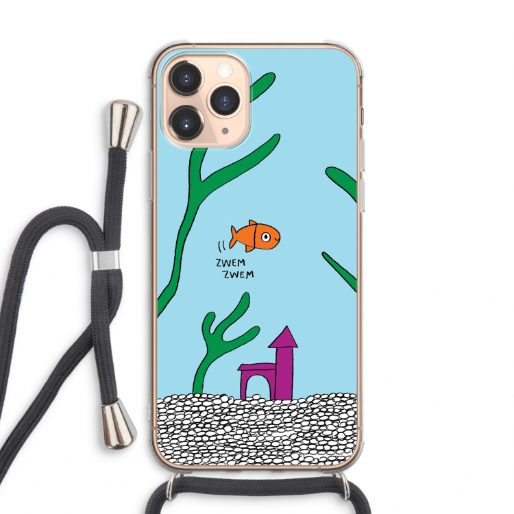 Aquarium: iPhone 11 Pro Max Transparant Hoesje met koord