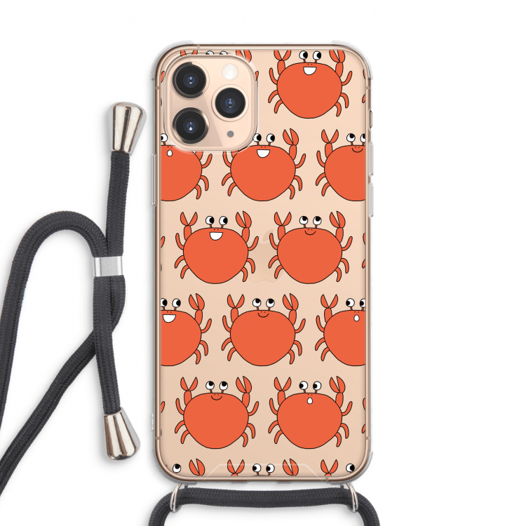 Krab: iPhone 11 Pro Max Transparant Hoesje met koord