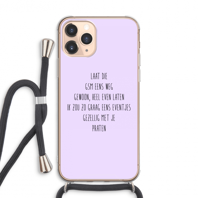 GSM: iPhone 11 Pro Max Transparant Hoesje met koord