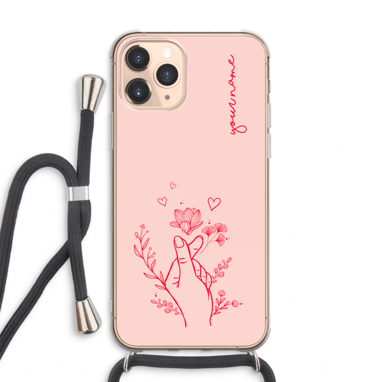 Giving Flowers: iPhone 11 Pro Max Transparant Hoesje met koord