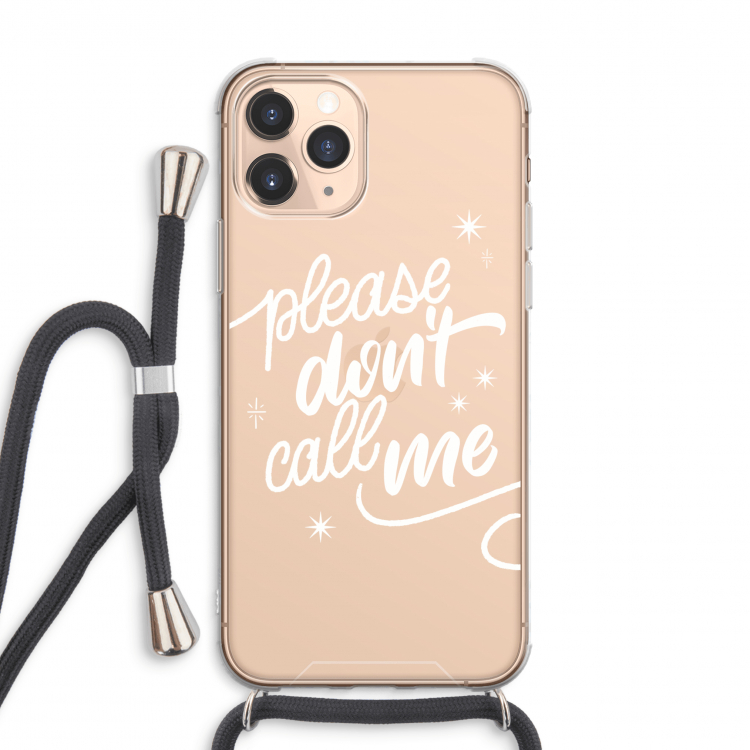 Don't call: iPhone 11 Pro Max Transparant Hoesje met koord