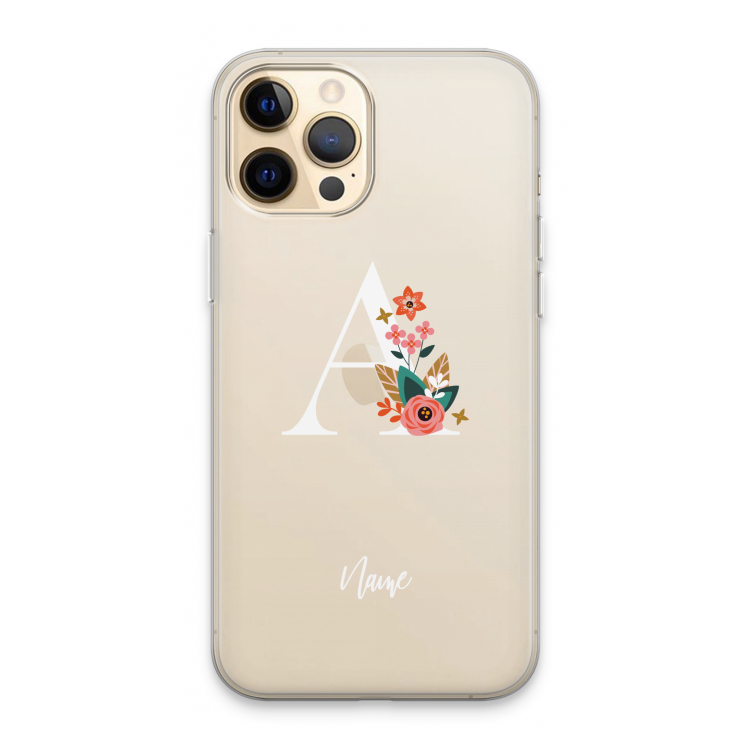 Pink Bouquet: iPhone 13 Pro Max Transparant Hoesje