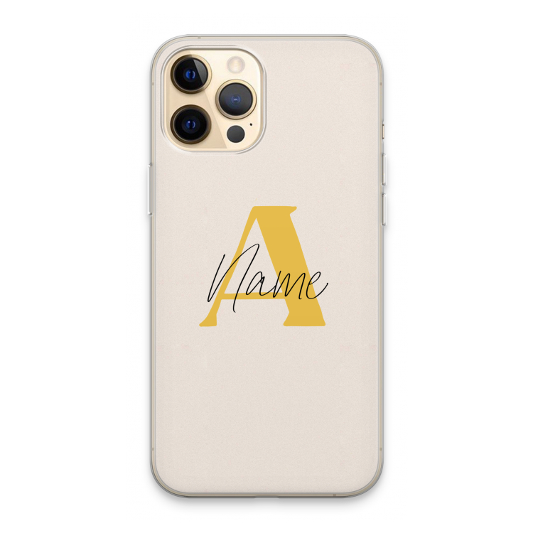 Amber Script: iPhone 13 Pro Max Transparant Hoesje