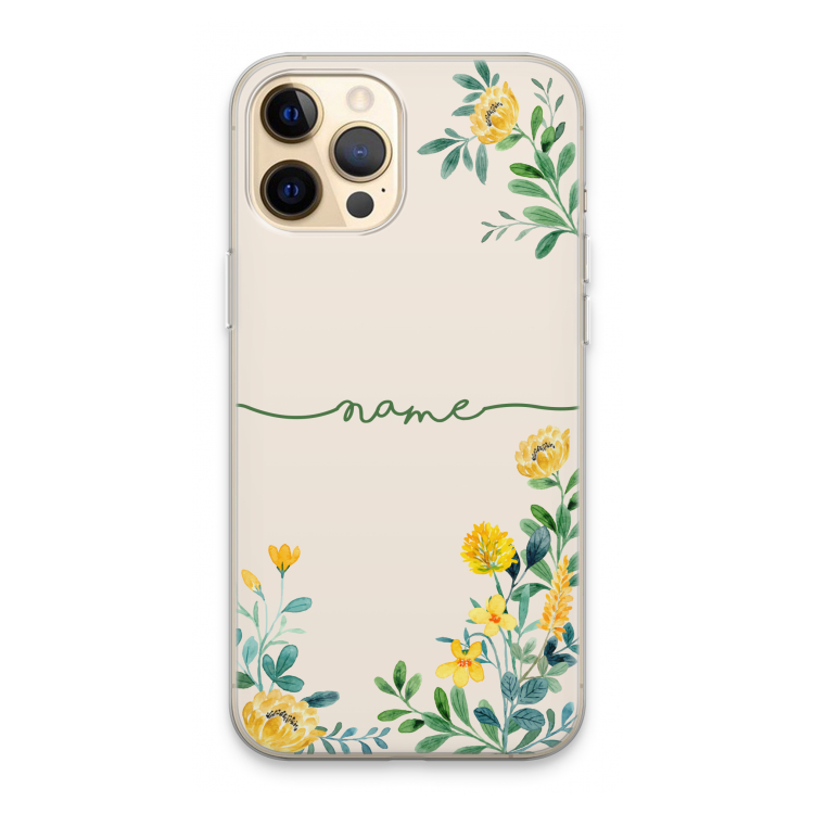 Gele bloemen: iPhone 13 Pro Max Transparant Hoesje