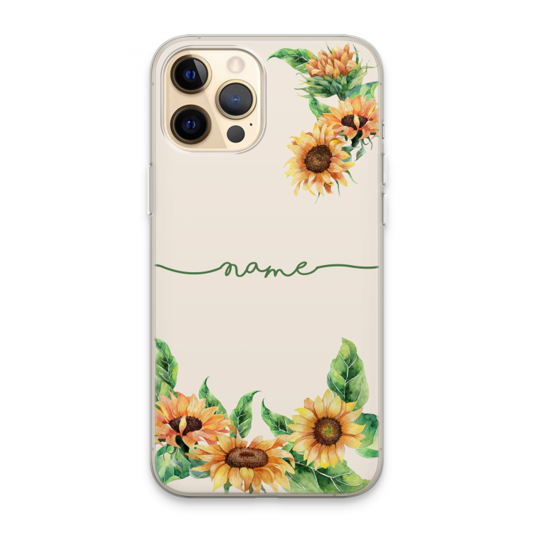 Zonnebloemen: iPhone 13 Pro Max Transparant Hoesje