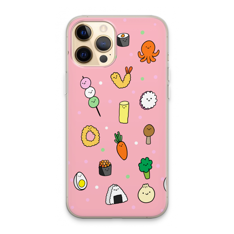 Happy bento friends: iPhone 13 Pro Max Transparant Hoesje
