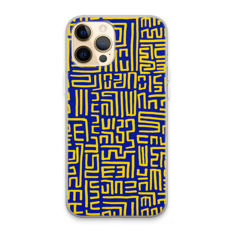Majorelle Blue Print: iPhone 13 Pro Max Transparant Hoesje