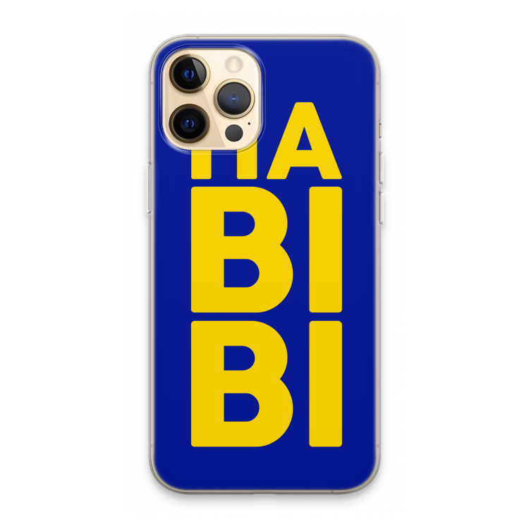 Habibi Blue: iPhone 13 Pro Max Transparant Hoesje