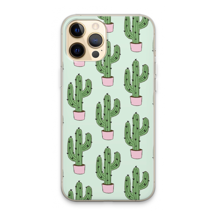 Cactus Lover: iPhone 13 Pro Max Transparant Hoesje