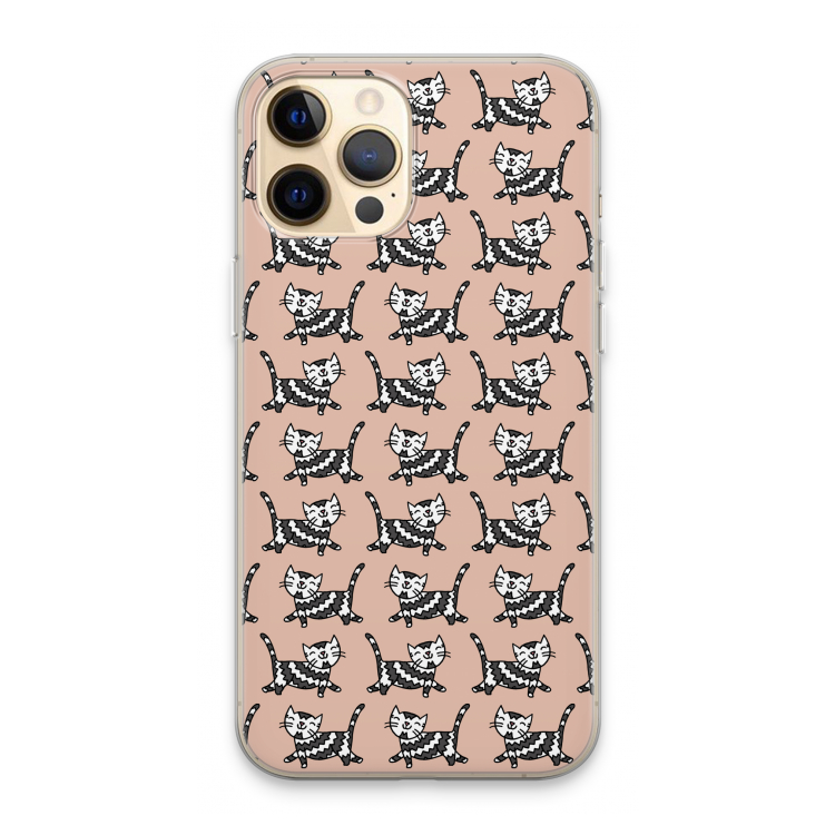 Zwarte poes: iPhone 13 Pro Max Transparant Hoesje