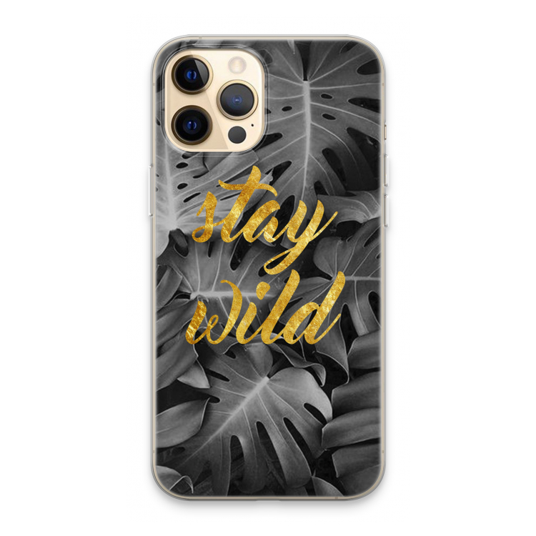 Stay wild: iPhone 13 Pro Max Transparant Hoesje