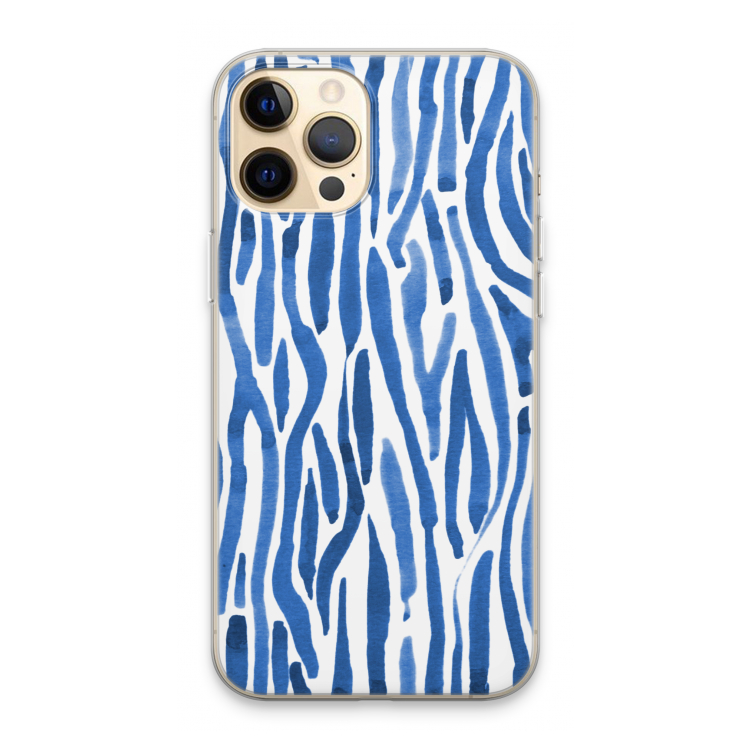 Blauwe nerven: iPhone 13 Pro Max Transparant Hoesje