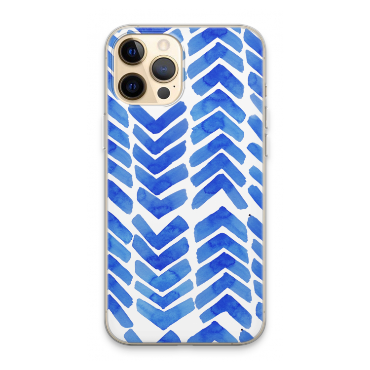 Blauwe pijlen: iPhone 13 Pro Max Transparant Hoesje