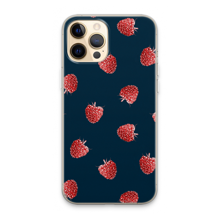 Framboosjes: iPhone 13 Pro Max Transparant Hoesje