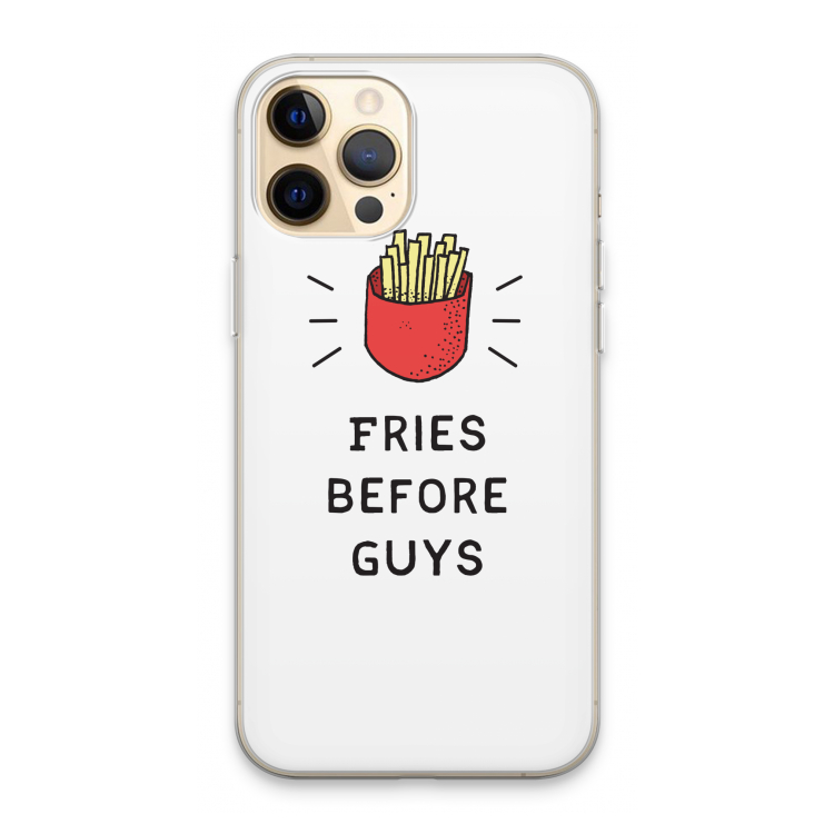 Fries before guys: iPhone 13 Pro Max Transparant Hoesje