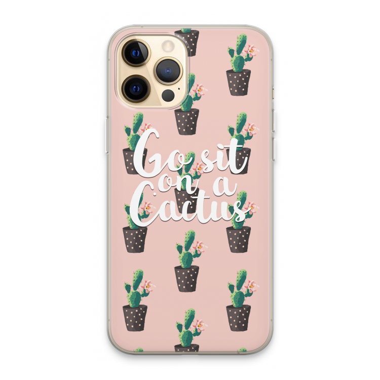 Cactus quote: iPhone 13 Pro Max Transparant Hoesje