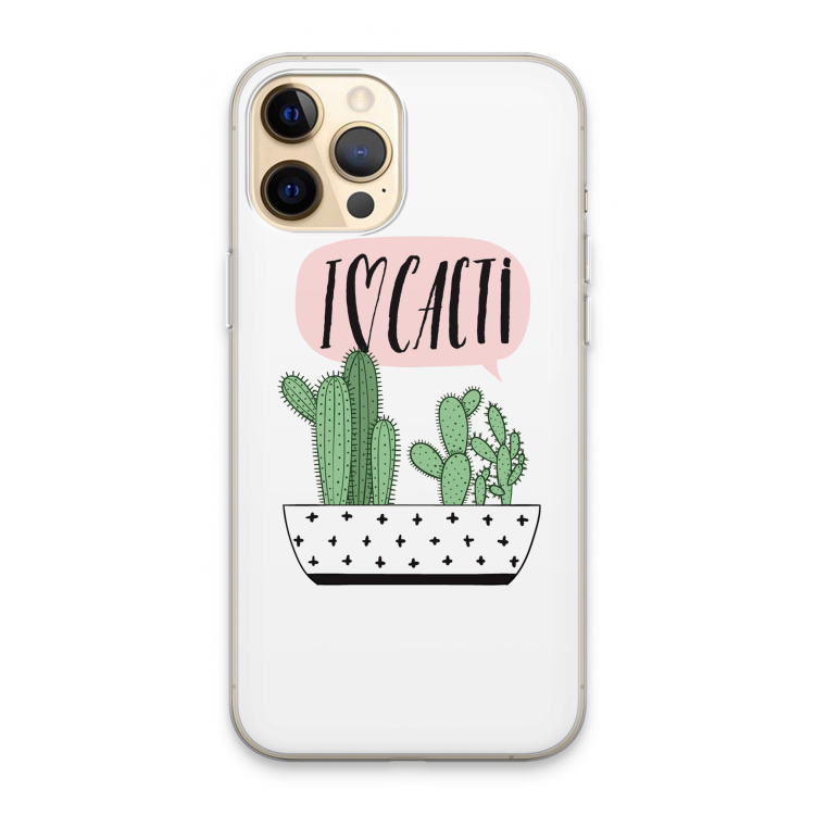 I love cacti: iPhone 13 Pro Max Transparant Hoesje