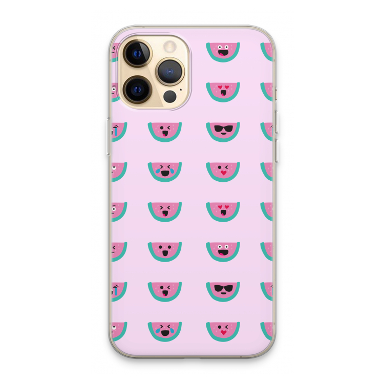 Smiley watermeloenprint: iPhone 13 Pro Max Transparant Hoesje
