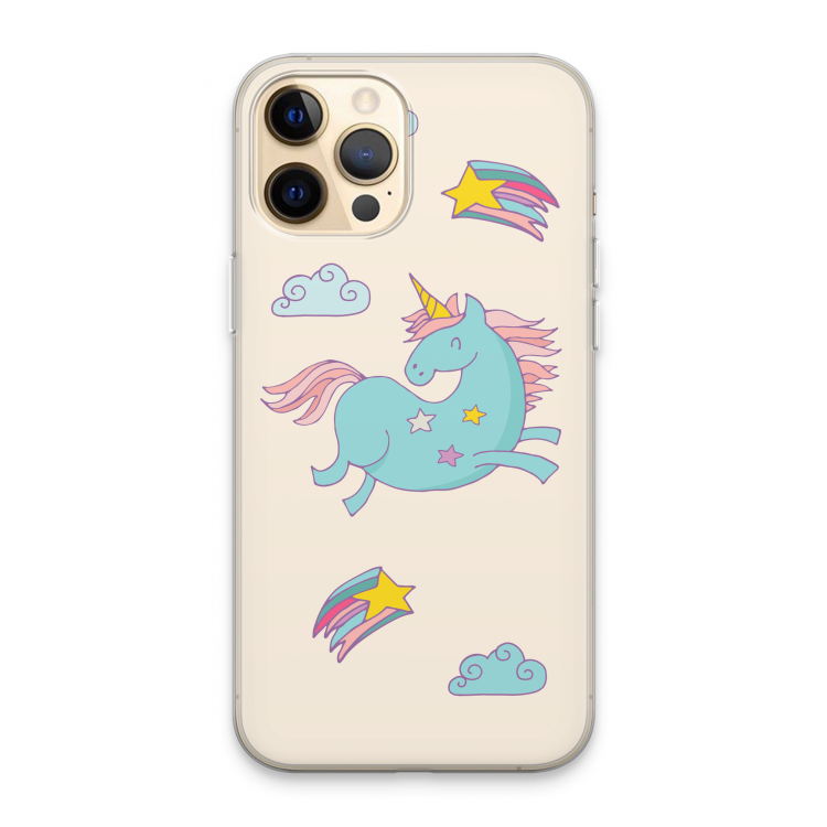 Vliegende eenhoorn: iPhone 13 Pro Max Transparant Hoesje