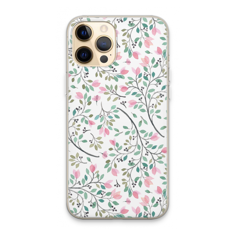 Sierlijke bloemen: iPhone 13 Pro Max Transparant Hoesje