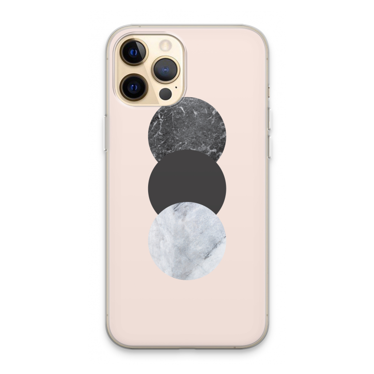 Marmeren cirkels: iPhone 13 Pro Max Transparant Hoesje