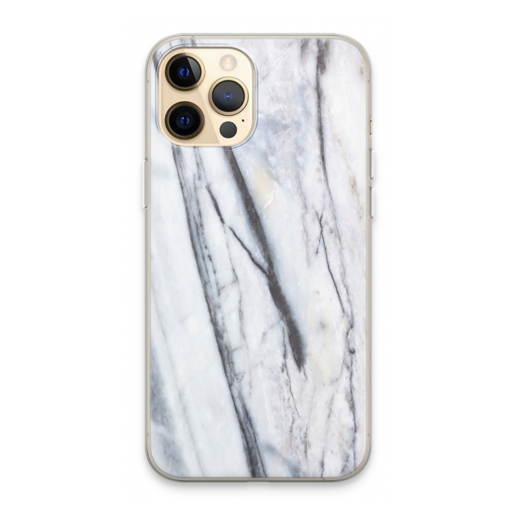 Gestreepte marmer: iPhone 13 Pro Max Transparant Hoesje