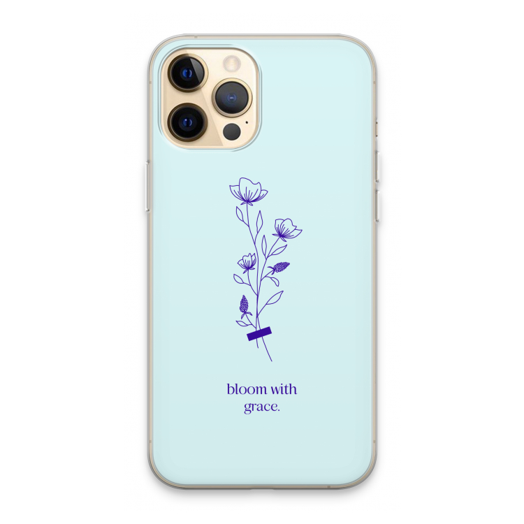 Bloom with grace: iPhone 13 Pro Max Transparant Hoesje