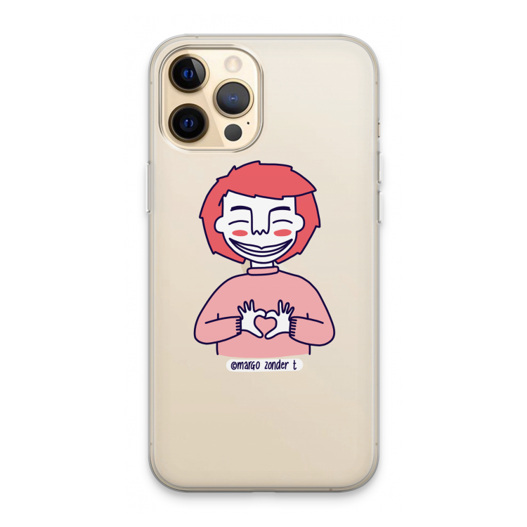 Hartje: iPhone 13 Pro Max Transparant Hoesje