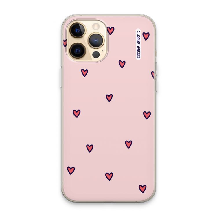 Hartjes: iPhone 13 Pro Max Transparant Hoesje