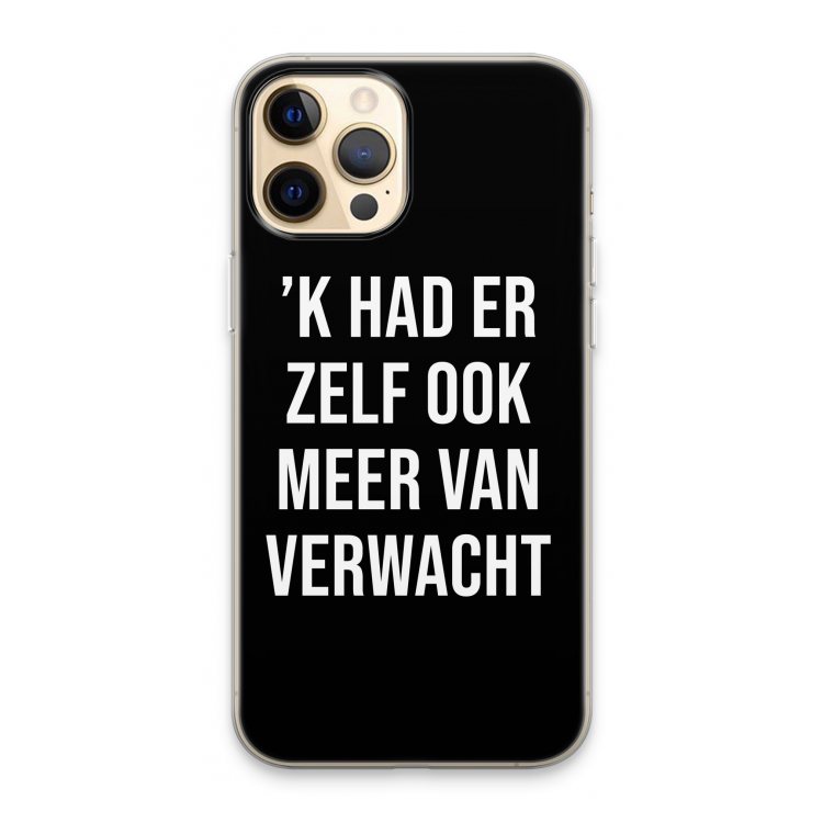 Meer verwacht - Zwart: iPhone 13 Pro Max Transparant Hoesje