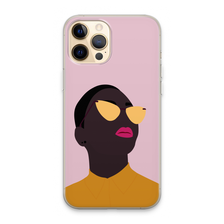 Yellow glasses: iPhone 13 Pro Max Transparant Hoesje