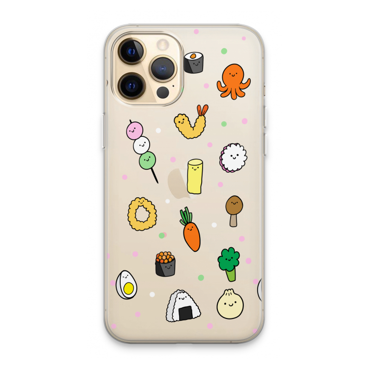 Happy bento friends: iPhone 13 Pro Max Transparant Hoesje