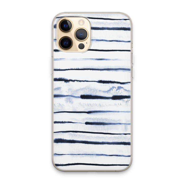 Ink Stripes: iPhone 13 Pro Max Transparant Hoesje