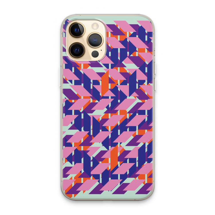 Skew Blush 3: iPhone 13 Pro Max Transparant Hoesje