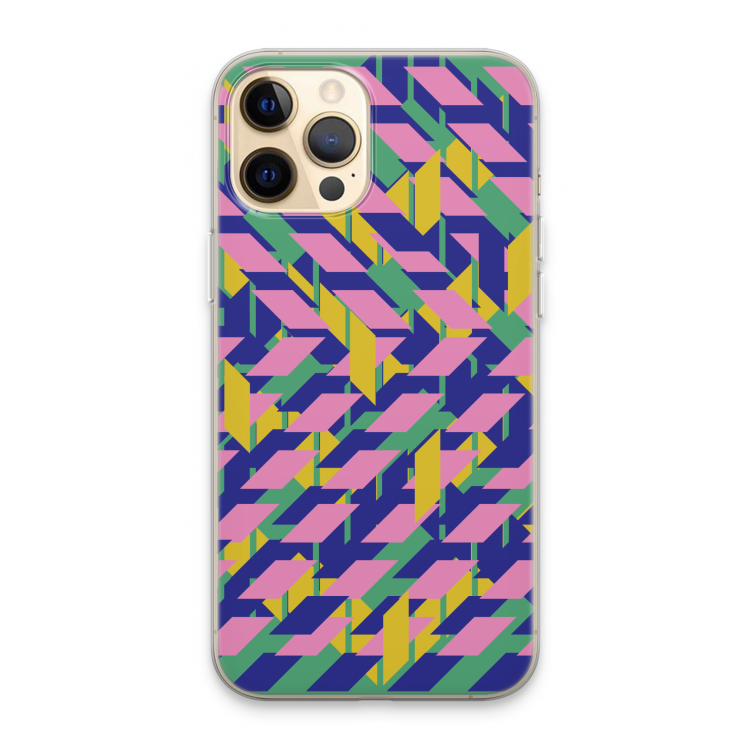 Skew Blush 1: iPhone 13 Pro Max Transparant Hoesje