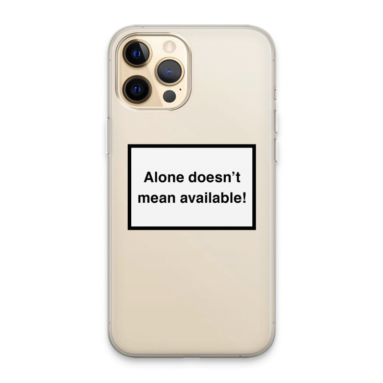 Alone: iPhone 13 Pro Max Transparant Hoesje