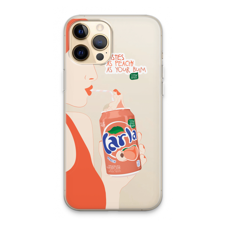Peach please!: iPhone 13 Pro Max Transparant Hoesje