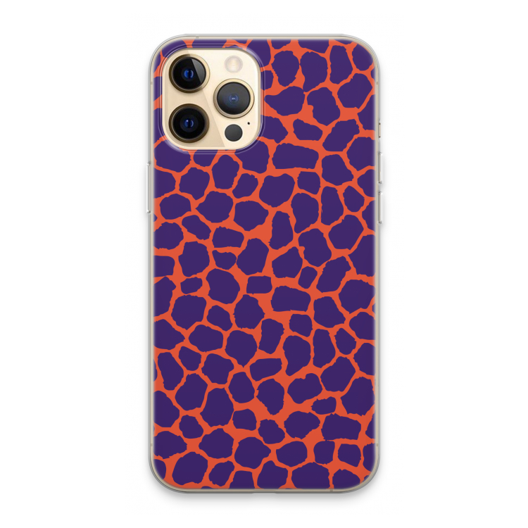 Purple Giraffe: iPhone 13 Pro Max Transparant Hoesje